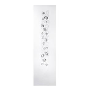 Bouquet interior panel in clear crystal, satin finish glass, small size - Lalique